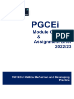 7501EDUI Module Guide Critical Reflection and Developing Practice 2022-23
