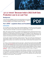 '22 - '23 Vision - Because India's 2022 Draft Data Protection