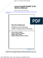 Daewoo Doosan Forklift g420f Fe LP Engine Service Manual
