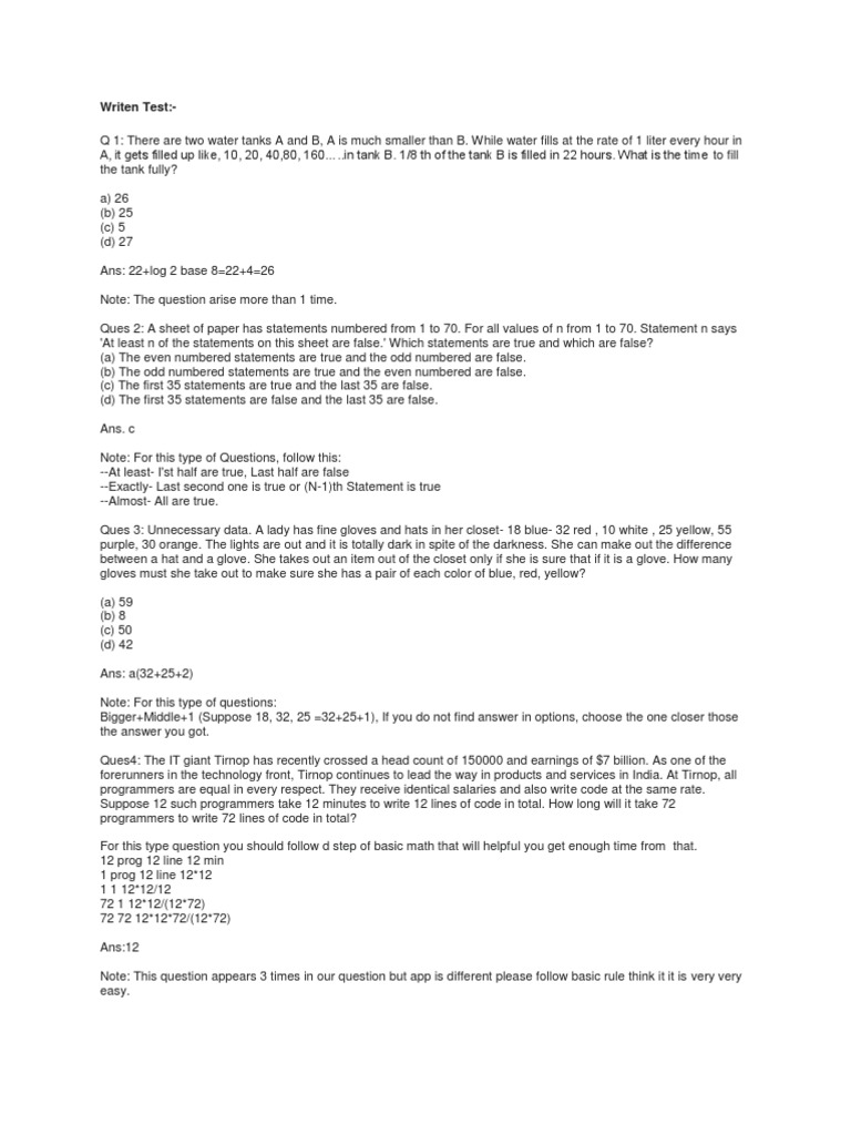Writen Test: Logical and Math Problems | PDF | Ferrari | Sphere