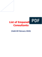 List of Empanelled Consultantse7151473 99ed 43df 9e59 Ac98c10c3409