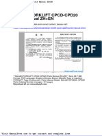 Dalian Forklift CPCD Cpd20 Parts Manual Zhen