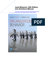 Organizational Behavior 18th Edition Robbins Solutions Manual