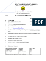Evaluation Form For Non Academic Staff