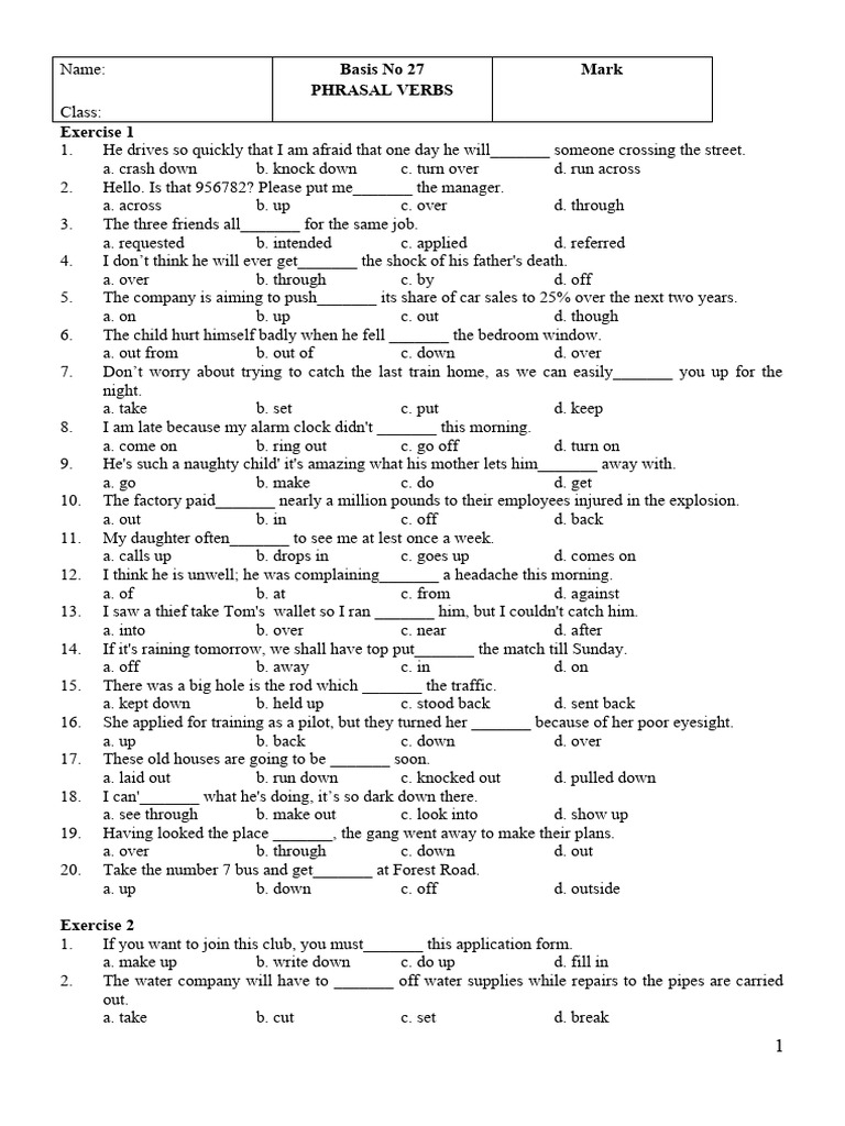 Phrasal Verbs | PDF