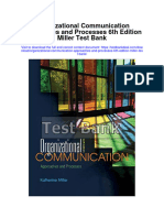 Organizational Communication Approaches and Processes 6th Edition Miller Test Bank