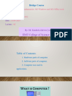 Bridge Course Computer Fundamentals