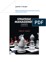 Solution Manual For Strategic Management Concepts 13 e Fred R David