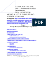 Solution Manual For Strategic Management Concepts and Cases Competitiveness and Globalization 13th Edition Michael A Hitt R Duane Ireland Robert e Hoskisson 13 978