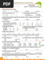 Matematyka Klasa 3 Test | PDF