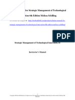 Solution Manual For Strategic Management of Technological Innovation 6th Edition Melissa Schilling