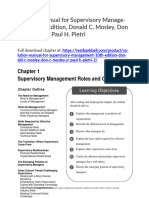 Solution Manual For Supervisory Management 10th Edition Donald C Mosley Don C Mosley JR Paul H Pietri 2