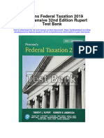 Pearsons Federal Taxation 2019 Comprehensive 32nd Edition Rupert Test Bank