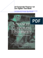 Advanced Corporate Finance 1st Edition Ogden Test Bank