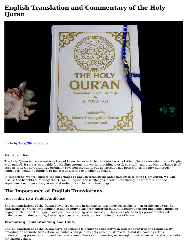English Quran Translation Guide | PDF | Quran | Islam