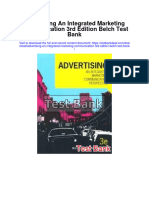 Advertising An Integrated Marketing Communication 3rd Edition Belch Test Bank