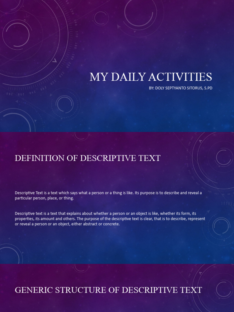 My Daily Activity Description | PDF | Wellness