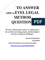 How To Answer 100 Level Legal Method Exam Questions by Emmanuel Nekpenekpen