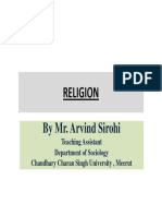 Sociology Arvind Sirohi 2305 Religion