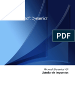 Microsoft Dynamics GP. Listador de Impuestos
