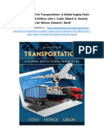 Solution Manual For Transportation A Global Supply Chain Perspective 8th Edition John J Coyle Robert A Novack Brian Gibson Edward J Bardi