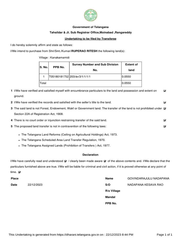 Transferee undertaking 3410798 pdf