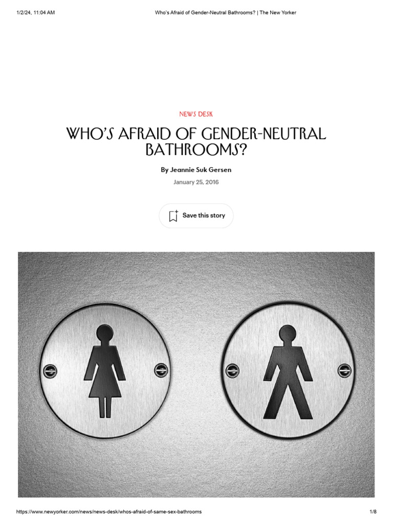 Who's Afraid of GenderNeutral Bathrooms The New Yorker PDF