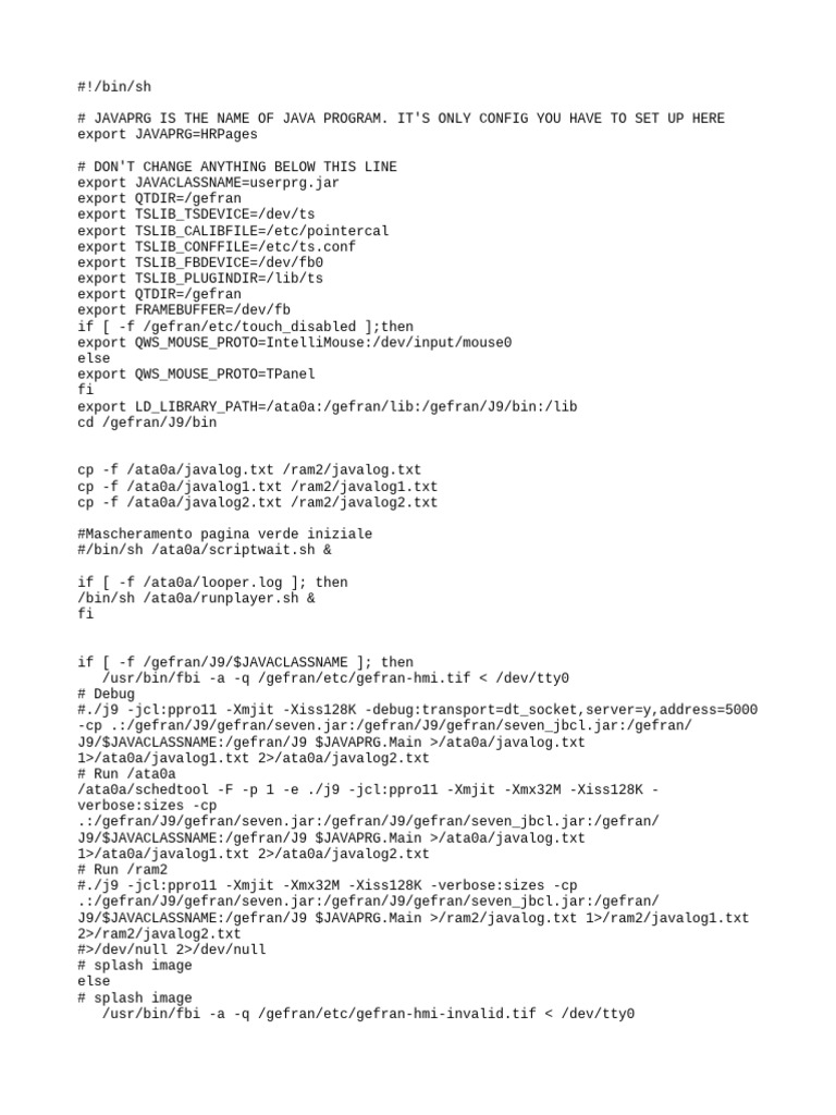 Java Program Startup Script | PDF | Business | Technology & Engineering