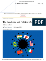 Francis Fukuyama On The Pandemic and Political Order