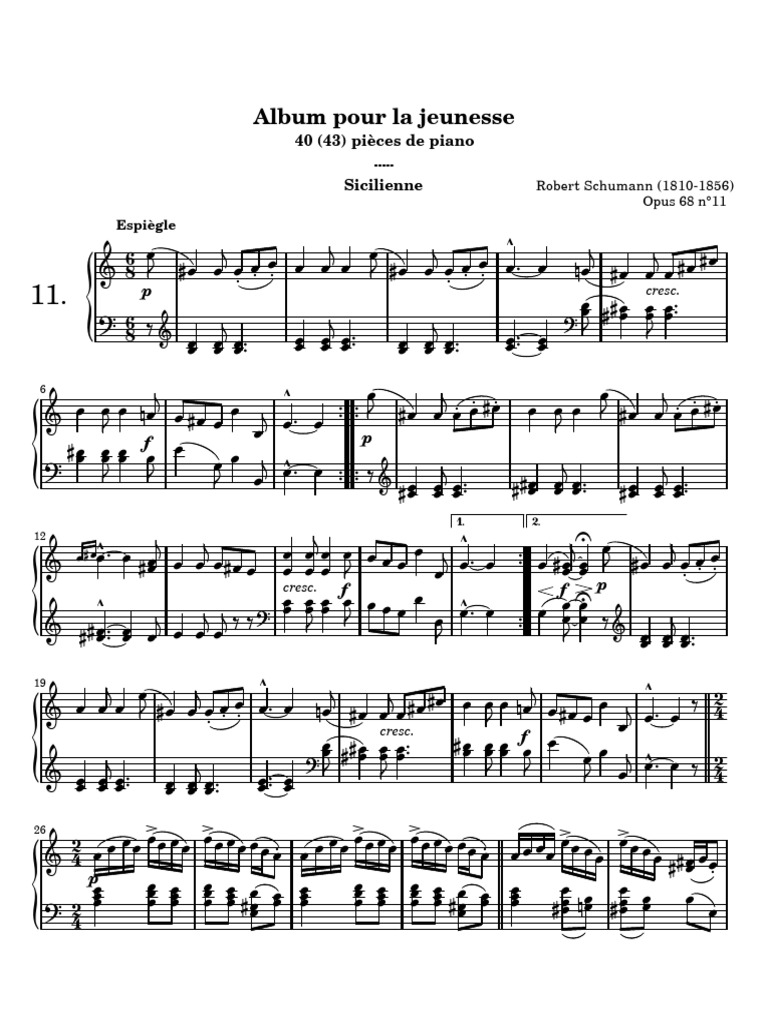 Op. 68, № 11 Sicilienne PDF
