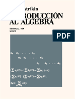 Kostrikin - Introduccíon Al Algebra - Mir - 1983