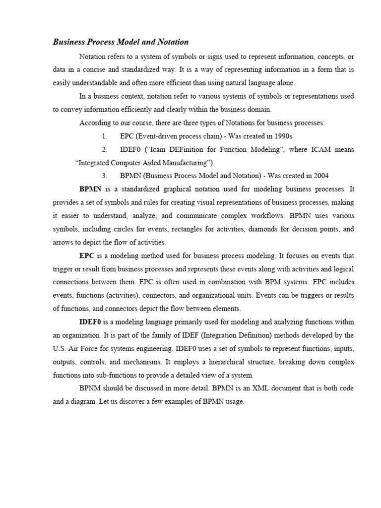 Notation | PDF | Business Process | Conceptual Model