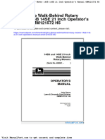 John Deere Walk Behind Rotary Mower 14sb 14se 21 Inch Operators Manual Omm121572 h5