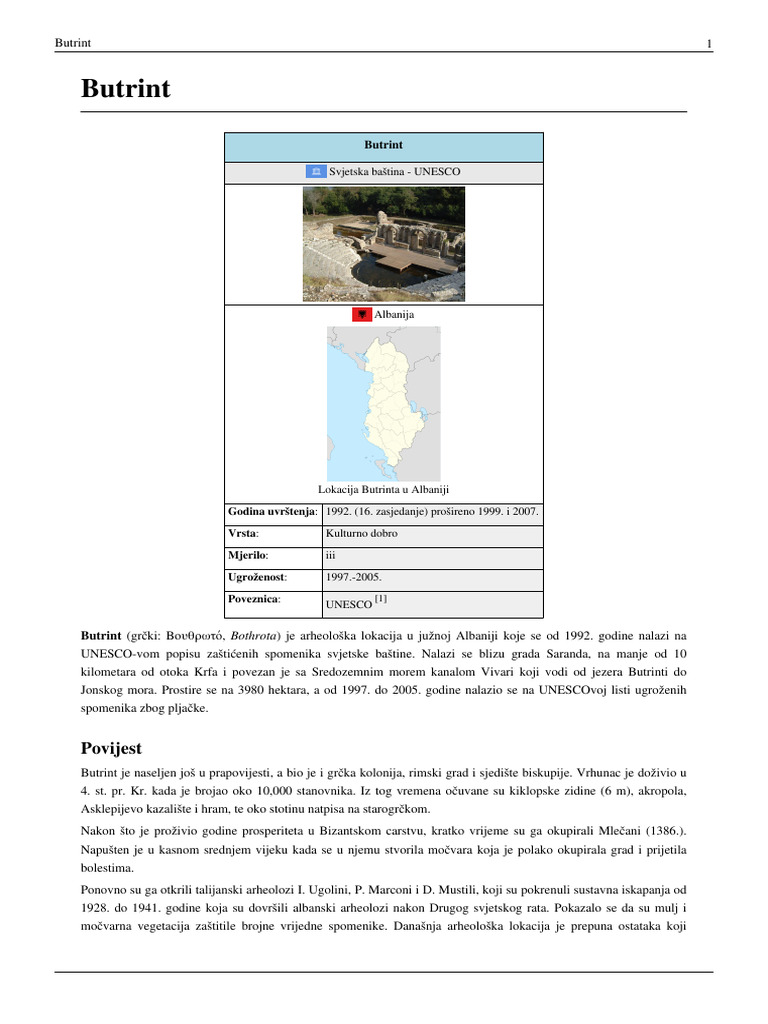 Butrint | PDF