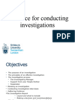 Guide To Conduting Investigations