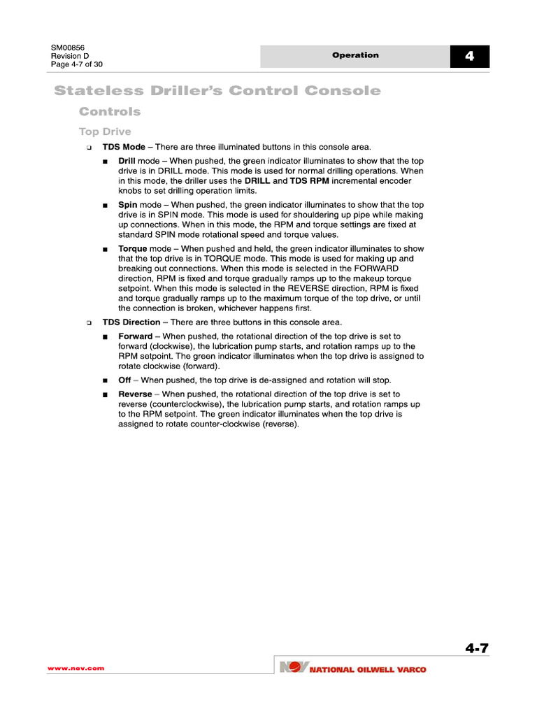 Controls TOP DRIVE | PDF