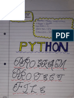 Python Programming Project File by Garv Malhotra, Class 10, Section C, Roll No. 14, Session 2021 - 22