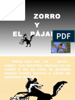 Zorro y pájaro comparten alimento para sobrevivir juntos