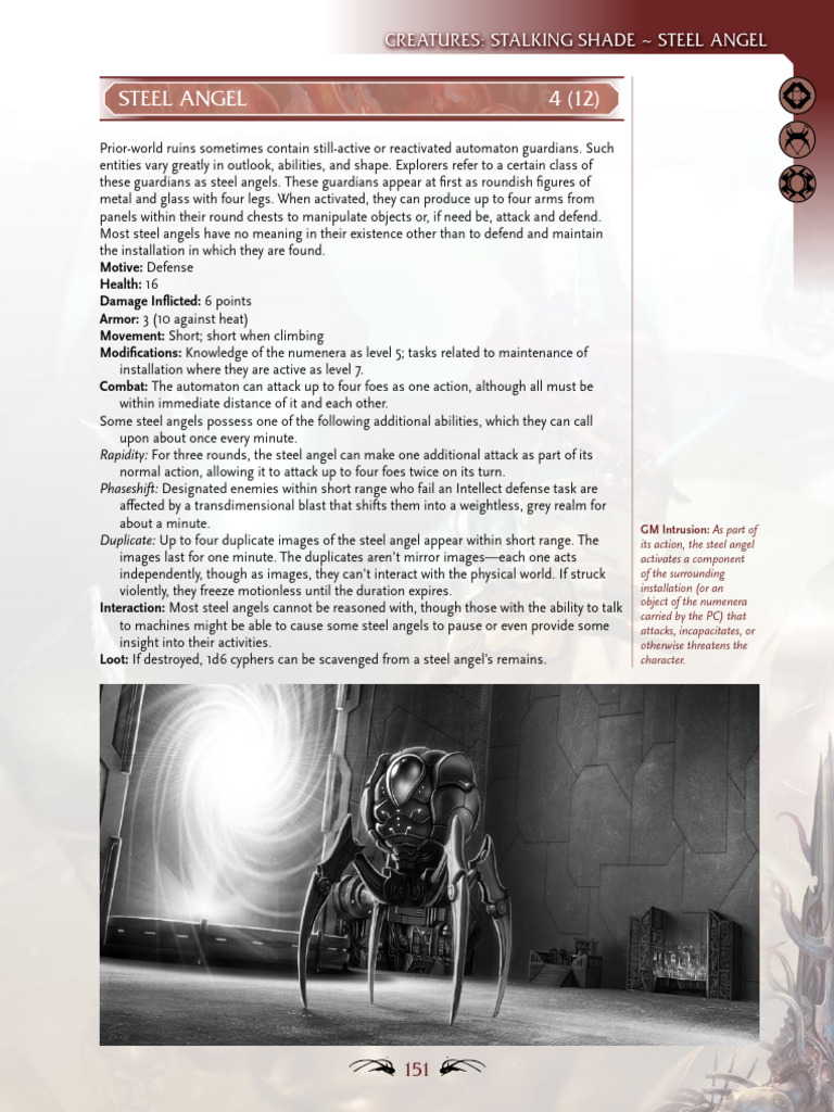 Steel Angel: Numenera Automaton Guide | PDF