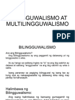 Bilingguwalismo at Multilingguwalismo