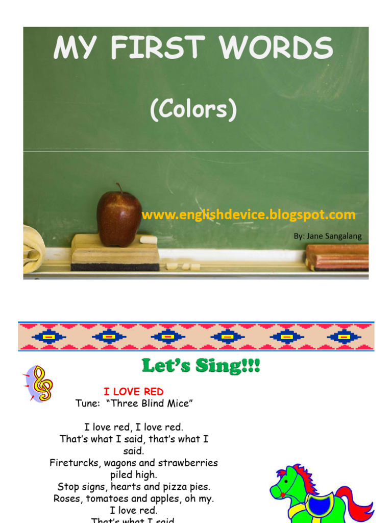 My First Words: Colors for Kids | PDF | Home & Garden
