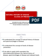 Natural History of Disease & Level of Prevention NY