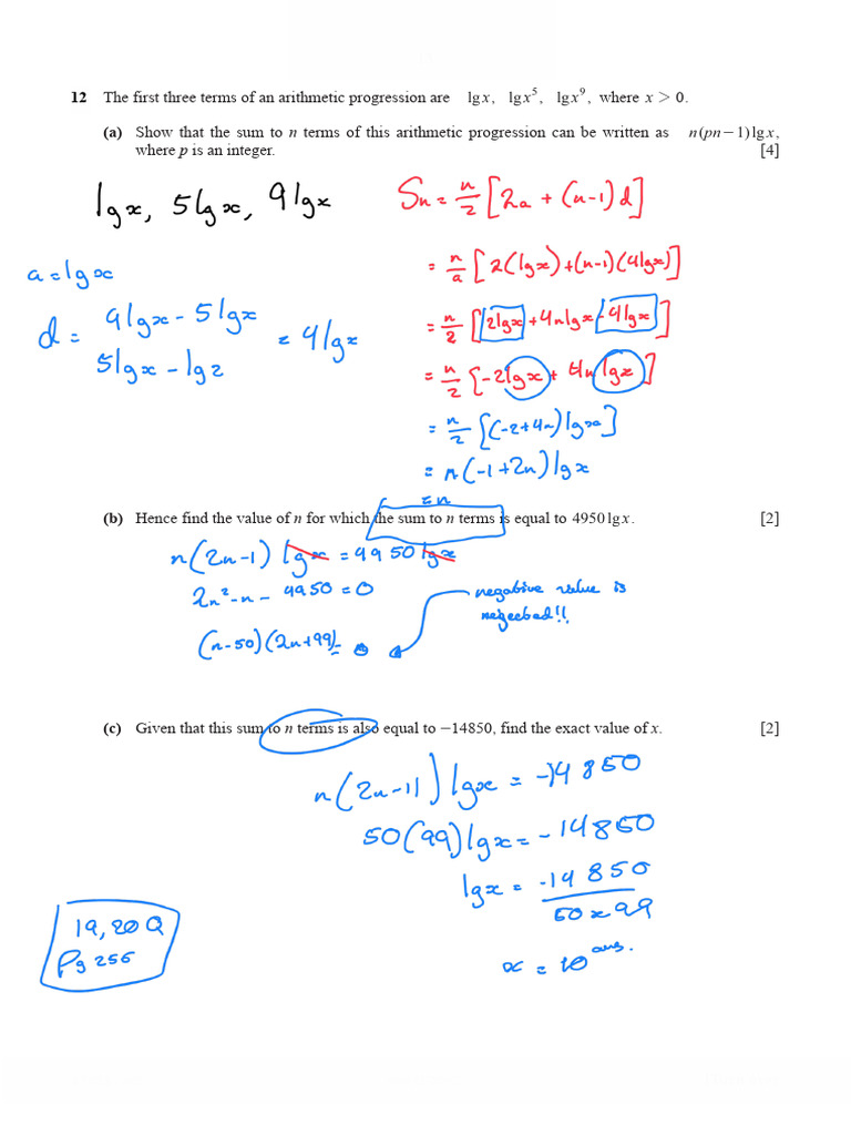 Arithmetic Progression Problem Solving | PDF