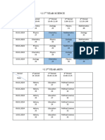 Time Table 5th Sem Internship