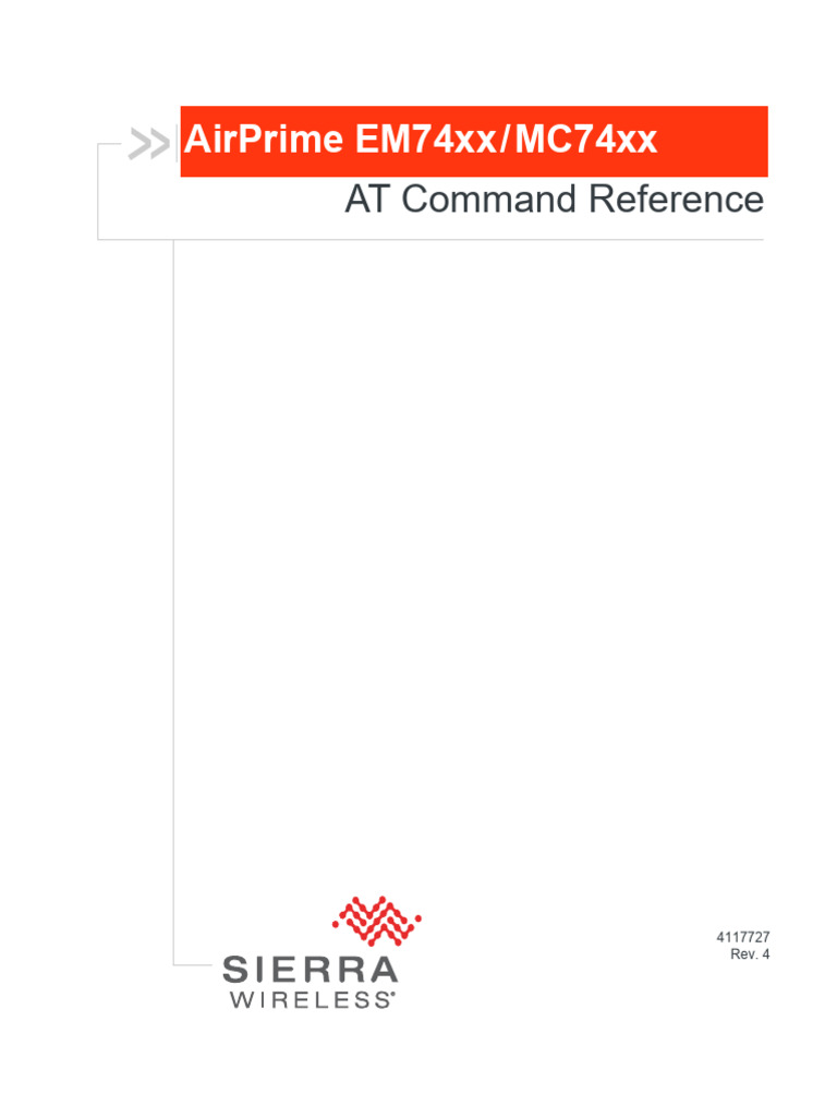 AirPrime EM-MC74xx AT Command Reference r4 | PDF | Radio | Modem