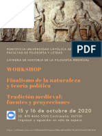 Con Datos - Workshop Finalismo de La Naturaleza y Teoría Política Medieval Flyer y Programa