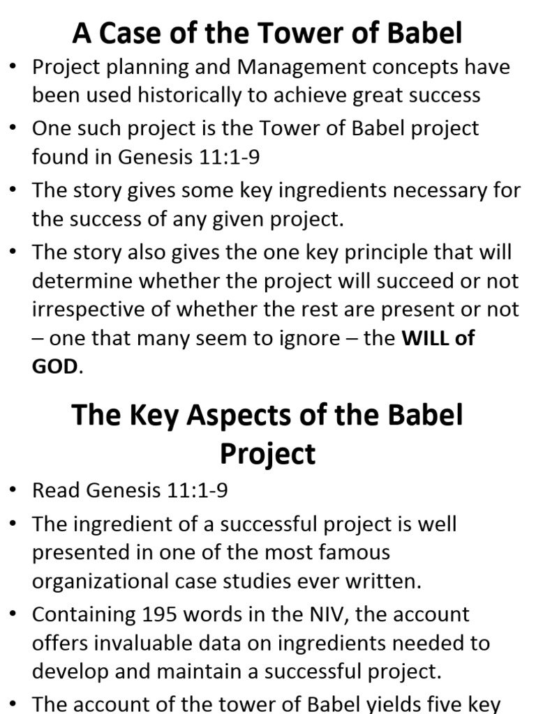 A Case of The Tower of Babel | PDF