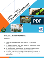 Unidad I - Tema 1 Biologia y Agroindustria