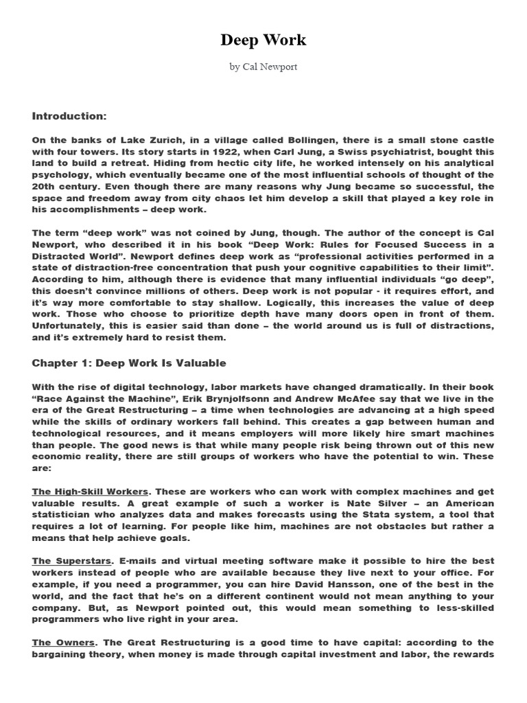Cal newport deep work pdf flow psychology social media