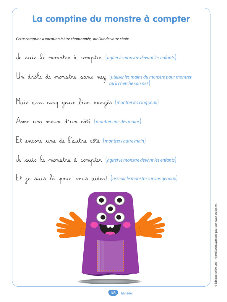 Comptine du Monstre à Compter | PDF